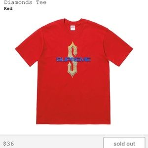 Supreme diamonds tee red